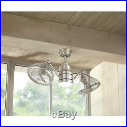 Home Decorators Ceiling Fan Light Kit Oscillating Indoor Outdoor Brushed Nickel