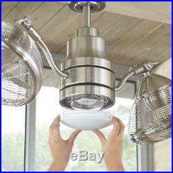 Home Decorators Ceiling Fan Light Kit Oscillating Indoor Outdoor Brushed Nickel