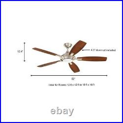 Home Decorators Ceiling Fan With Light Kit And Remote Control 52-Inch LED Indoor