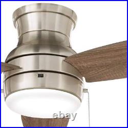 Home Decorators Ceiling Fan with Light Kit 44 Reversible Steel Brushed Nickel