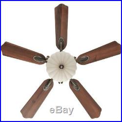 Home Decorators Chateau Deville 52 in. LED Walnut Ceiling Fan with Light Kit