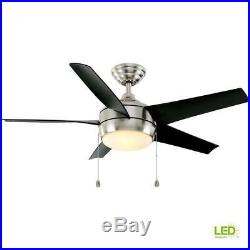 Home Decorators Coll. Windward 44 LED Brushed Nickel Ceiling Fan withLight Kit