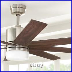 Home Decorators Collection 60 Led Ceiling Fan Light Kit 8 Blades Brushed Nickel