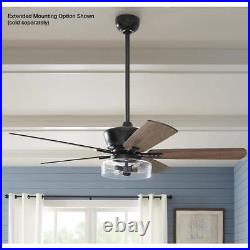 Home Decorators Collection Ceiling Fan 56 Matte Black With Light Kit + Remote