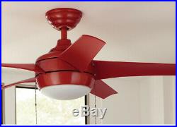 Home Decorators Collection Ceiling Fan Light Kit 44 Inch Modern Small LED Red