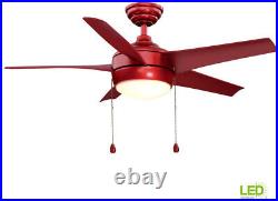 Home Decorators Collection Ceiling Fan Light Kit 44 Inch Modern Small LED Red