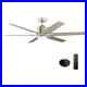 Home Decorators Collection Ceiling Fan With Light Kit LED 54-Inch Brushed Nickel
