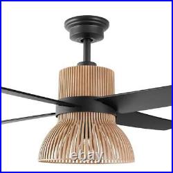 Home Decorators Collection Ceiling Fan With4 -Reversible Blade Light Kit 52 Black