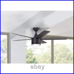 Home Decorators Collection Ceiling Fan with Light LED Kit + Remote Matte Black