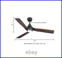 Home Decorators Collection Ester Integrated Led Ceiling Fan 54 In With Light Kit