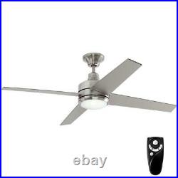 Home Decorators Collection Mercer 56 in. Integrated LED Brushed Nickel Ceiling