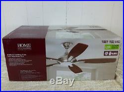 Home Decorators Collection Petersford 52 Br. Nickel Ceiling Fan with Light kit