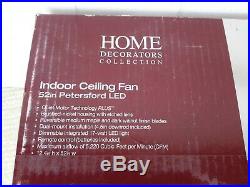 Home Decorators Collection Petersford 52 Br. Nickel Ceiling Fan with Light kit