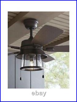 Home Decorators Collection Shanahan 52 in. Indoor Outdoor LED Bronze Ceiling Fan