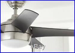 Home Decorators Collection Windward 44 LED Brushed Nickel Ceiling Fan/Light Kit