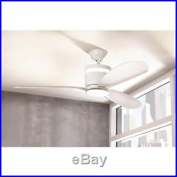 Home Decorators Federigo 48 in. LED Indoor White Ceiling Fan Light Kit SW1618WH