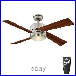 Home Decorators Healy 48 in. LED Indoor Nickel Ceiling Fan with Light Kit