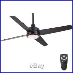 Home Decorators Mercer 52 in. Indoor Matte Black Ceiling Fan with Light Kit 750