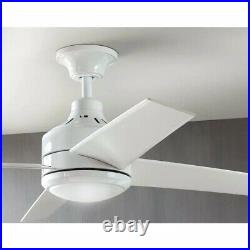 Home Decorators Mercer 52 in. LED Indoor White Ceiling Fan with Light Kit