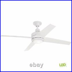 Home Decorators Mercer 56 in. LED Indoor White Ceiling Fan with Light Kit + Remote