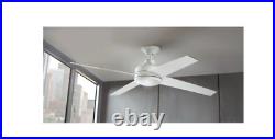 Home Decorators Mercer Light Kit 52 in. Integrated LED Indoor White Ceiling Fan