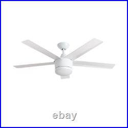 Home Decorators Merwry 52 in. Indoor White Ceiling Fan with LED Light & Remote