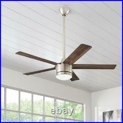 Home Decorators Merwry 52 in. LED Indoor Brushed Nickel Ceiling Fan with Light Kit