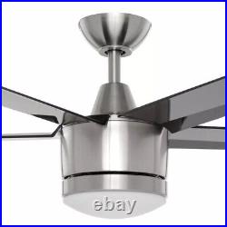 Home Decorators Merwry 52 in. LED Indoor Brushed Nickel Ceiling Fan with Remote