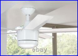 Home Decorators Merwry 52 in. LED Indoor White Ceiling Fan with Light Kit + Remote