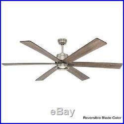 Home Decorators Statewood 70 in. LED B. Nickel Ceiling Fan withLight Kit and Remote