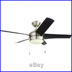 Home Decorators Windward 44 in. LED Brushed Nickel Ceiling Fan with Light Kit