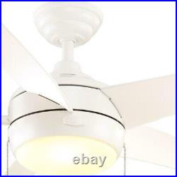 Home Decorators Windward 44 in. LED Indoor Matte White Ceiling Fan with Light Kit