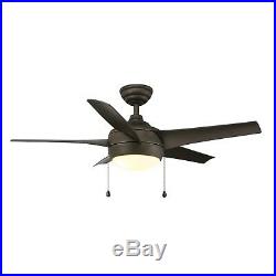 Home Decorators Windward 44 in. LED Oil Rubbed Bronze Ceiling Fan with Light Kit