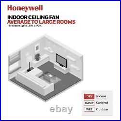 Honeywell Carmel 48-Inch Ceiling Fan with Integrated Light Kit and Remote