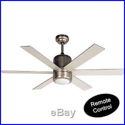 Horizon Satin Nickel 48 Ceiling Fan With Light Kit & Remote Control #20-7324