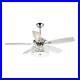 Huber 52 in Indoor Chrome Crystal Chandelier Ceiling Fan with Light Kit and Remote