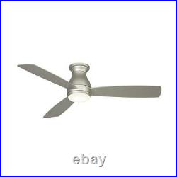 Hugh 52'' Integrated LED Indoor/Outdoor Brushed Nickel Ceiling Fan with Light Kit