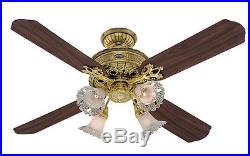 Hunter 1896 Art Noveau Ceiling Fan 52 With Light Kit model 23710 NIB