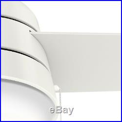 Hunter 36 inch 3-Blade Ceiling Fan in Fresh White with LED Light Kit