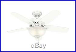 Hunter 42 in. Ceiling Fan in Snow White with Bowl Light Kit, 5 Blades