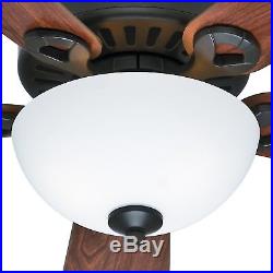 Hunter 44 Bronze Ceiling Fan with Cased White Light Kit