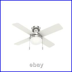 Hunter 44 Timpani Low Profile Ceiling Fan With LED Light Kit And Pull Chain