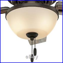 Hunter 44 in. Ceiling Fan in Onyx Bengal with LED Bowl light Kit