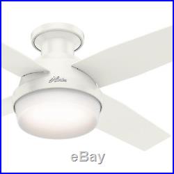 Hunter 44 in. Contemporary Low Profile Ceiling Fan with LED Light Kit and Remote