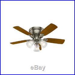 Hunter 51046 Low Profile Plus 42 Inch 5 Blade Quiet Ceiling Fan with Mounting Kit