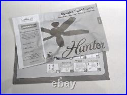 Hunter 52 Builder Elite Indoor Ceiling Fan with Pull Chain Matte Black