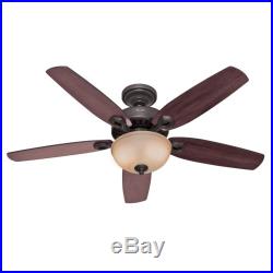 Hunter 52 New Bronze Ceiling Fan with Light 5 Blade Toffee Light Kit
