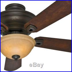 Hunter 52 Traditional Ceiling Fan in Cocoa with Light Kit and Remote Control