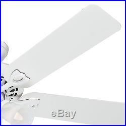 Hunter 52 White Ceiling Fan Swirled marble Glass Light Kit Free Shipping