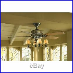 Hunter 52 in Bronze Indoor Downrod Or Close Mount Ceiling Fan with Light Kit NEW